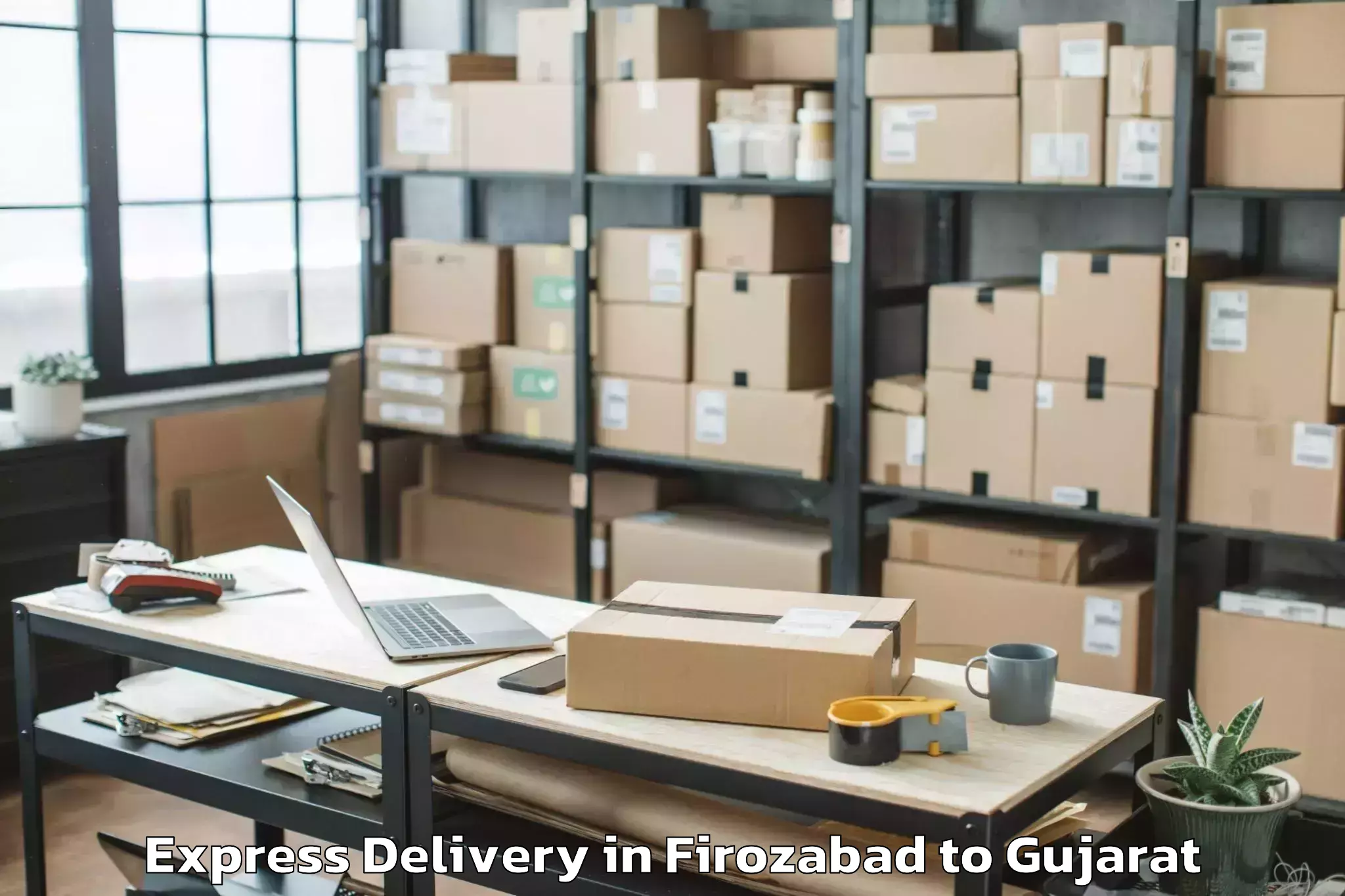 Quality Firozabad to Kadana Express Delivery